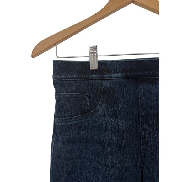 Spanx High Rise Dark Blue Pull On Skinny Jeans with Back Pockets - Small - Picture 3 of 6